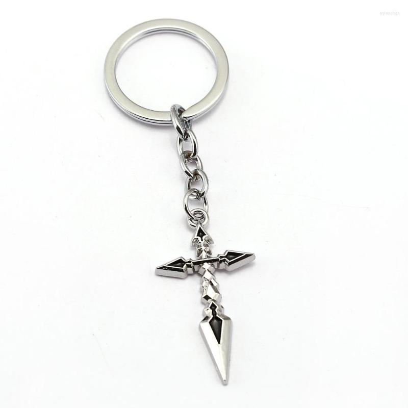 

Keychains Fate Night Keychain 3 Design Stay Cross Key Chain Anime Ring Holder Pendant Jewelry