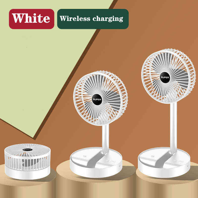 Electric Fans USB Rechargeable Folding Telescopic Floor Fan Mini Summer Mute Silent Student Desktop Table Fan for Office Bedroom Cooler 2022 T220-image-800528892
