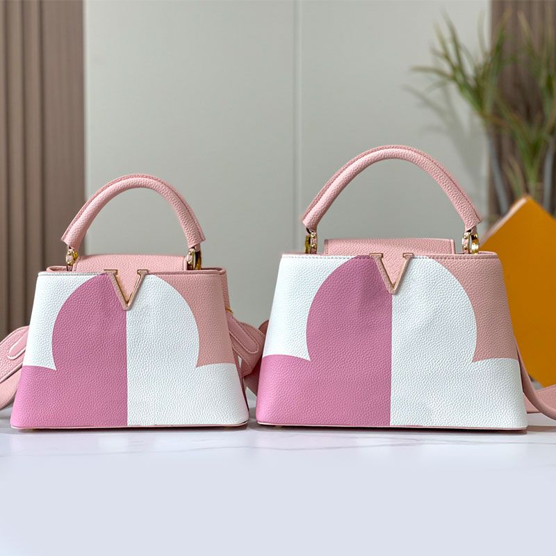 

Women Flower Handbags Crossbody Tote Bags Top Handle Shoulder Shop Bags Purses Fashion Letter Hardware High Quality Genuine Leather Removable Strap