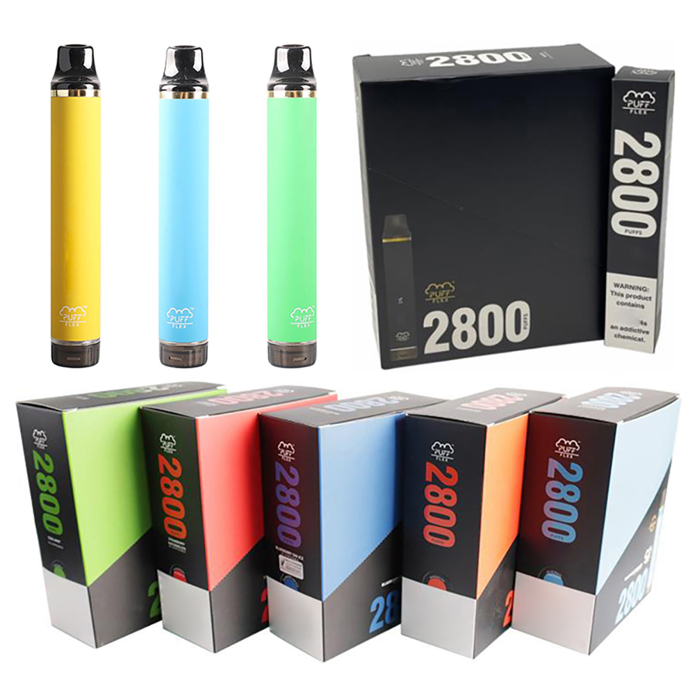 

Disposable E cigarettes Authentic Puff Flex 2800 Puffs Vape Pen 2%/5% 10ml Pre-filled Pods Cartridge 1500mAh Battery Vaporizer bars plus xxl bang max flow escobar
