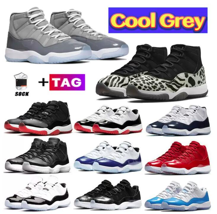 

Jumpman 11 11s kids Big boy basketball shoes cool grey animal legend blue citrus closing cap and gown platinum tint Designer men women