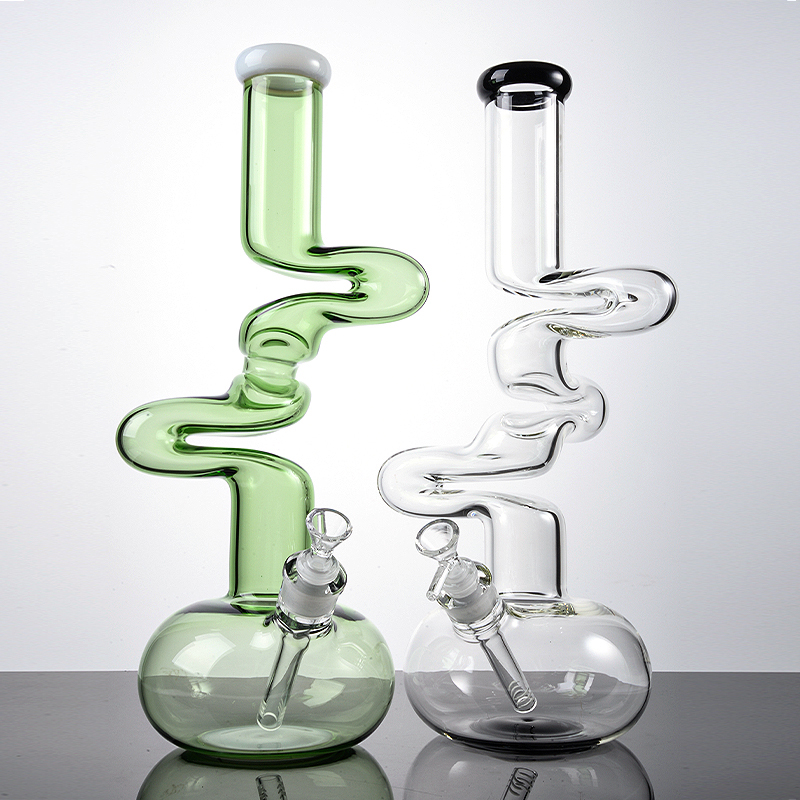 

Unique Beaker Bongs 16 Inch Big Bong Ziggy Zong Dab Rigs 7mm Thick Pyrex Glass Water Pipes Heady Oil Rig Green Clear With Diffused Downstem