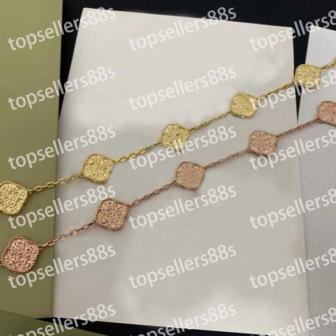 

Stylish luxury Diamonds charm bracelets for women elegant high quality jewelry Laser Stripes four leaf clover Bangle bracelet female men Valentine's gift non fading