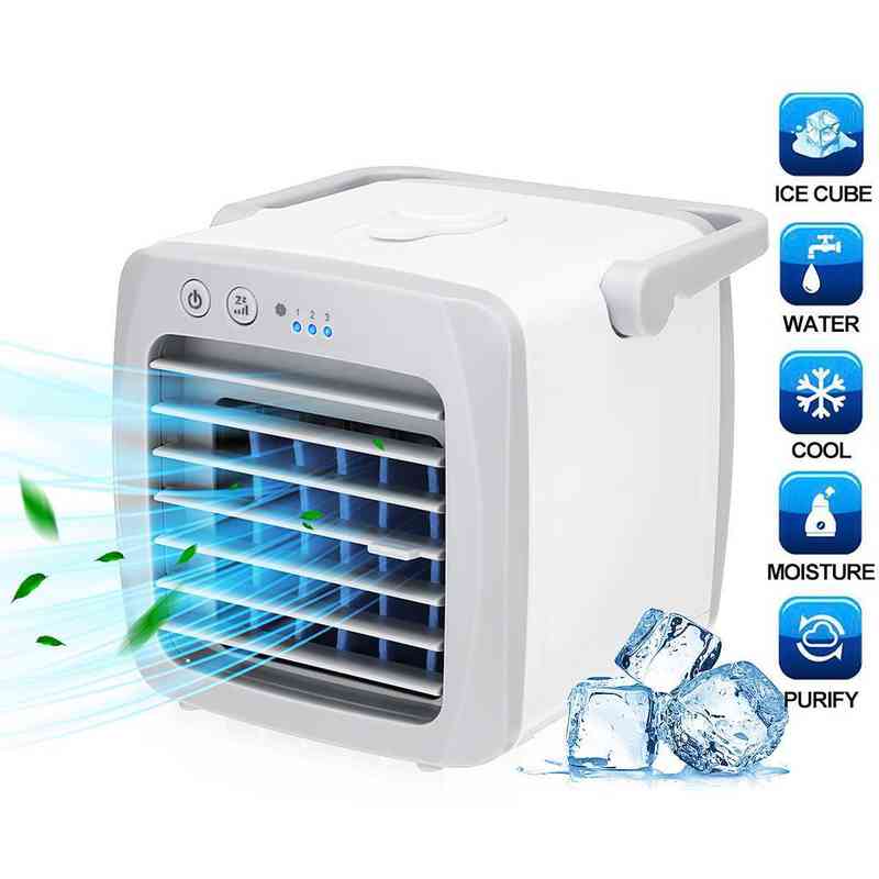 Electric Fans AUGIENB Mini USB Air Conditioner Air Cooler Humidifier Disinfecting Office Deaktop Portable Air Conditioning Fan for Home T220907-image-800540308