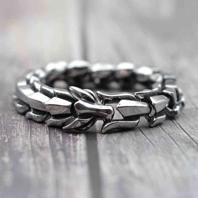 

Punk Stainless Steel Chain Dragon Bracelet Black Gold Silver Color Men Armband Hip Hop Street Braclet For Male Jewelry Homme
