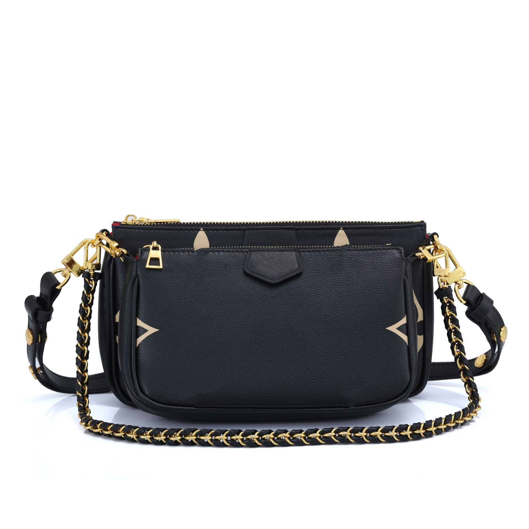

Fashion bags women Genuine Leather bag with letters classic presbyopic Pouch handbag lady crossbody handbags