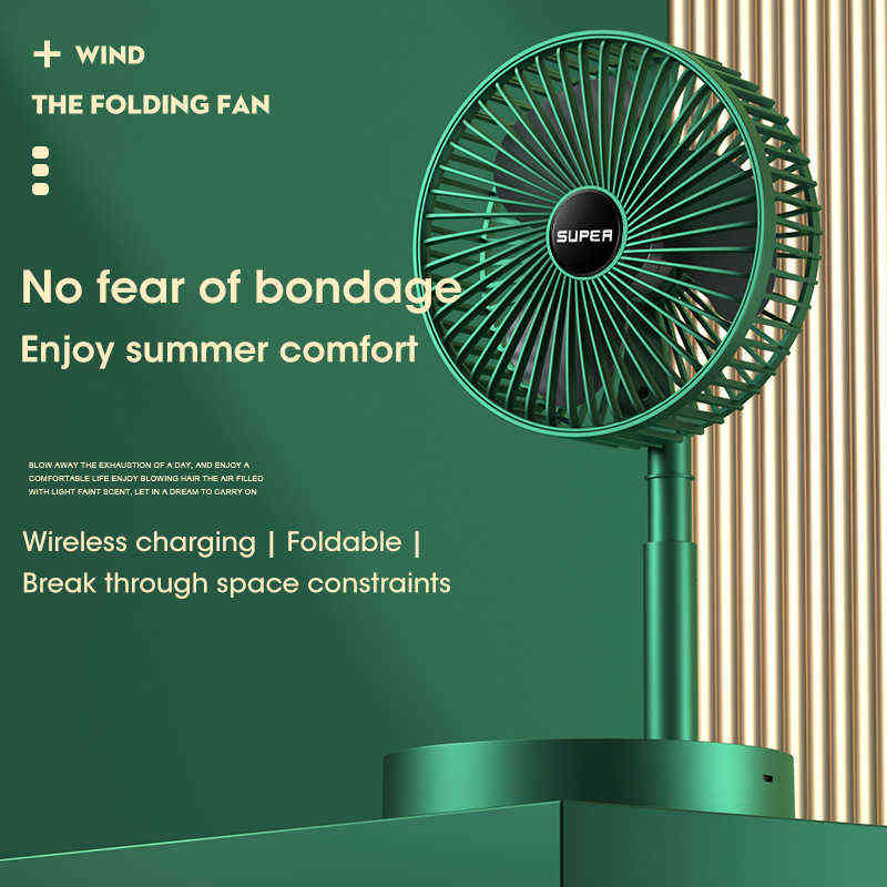 Electric Fans Mini Portable Hand Folding Desk Table 5V 9W Rechargeable Small Usb Floor For Home T220927-image-806901845