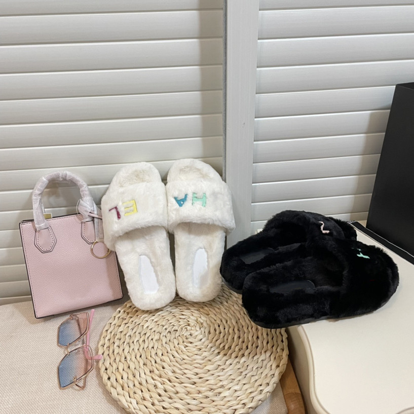

Womens thick bottom Slippers candy color C letter Slides Sandal Platform Flats Designer Shoes Casual Mule Italy Fur House Indoor Women Furry loafers chan el, Separate color;contact me