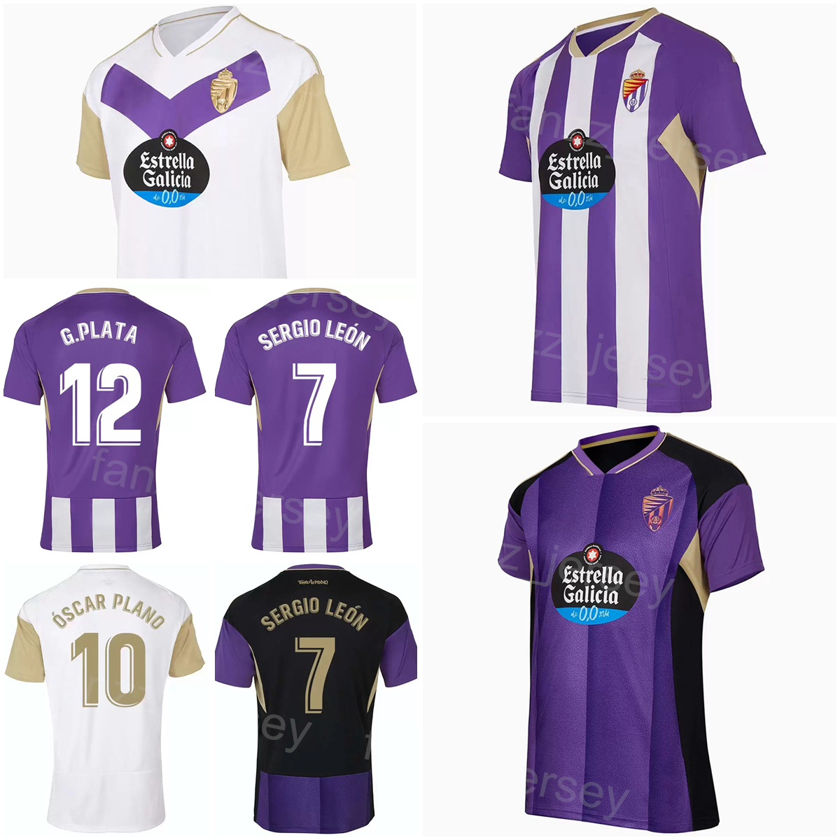 

2022-23 Soccer Real Valladolid 17 ROQUE MESA Jerseys Club 10 OSCAR PLANO 25 Sergio Asenjo 2 Luis Perez 18 Sergio Escudero 6 Alvaro Aguado Football Shirt Kits Team Color, With patch