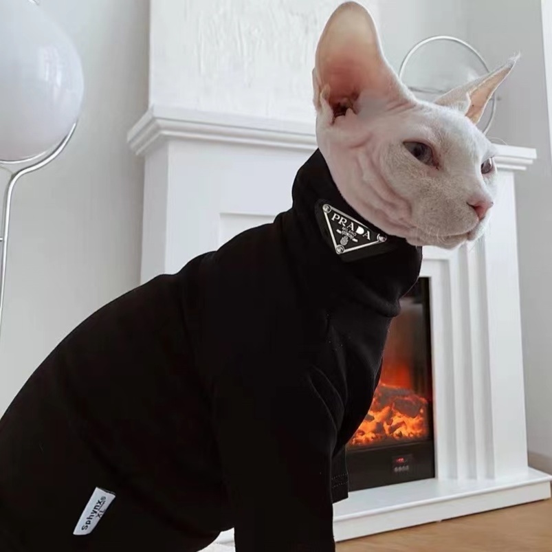

Cat Costumes Sphynx German Cat Clothes Sphinx Hairless Spring Autumn Cotton Bottom Base Black Comfortable Cool Fashion Pet 220908
