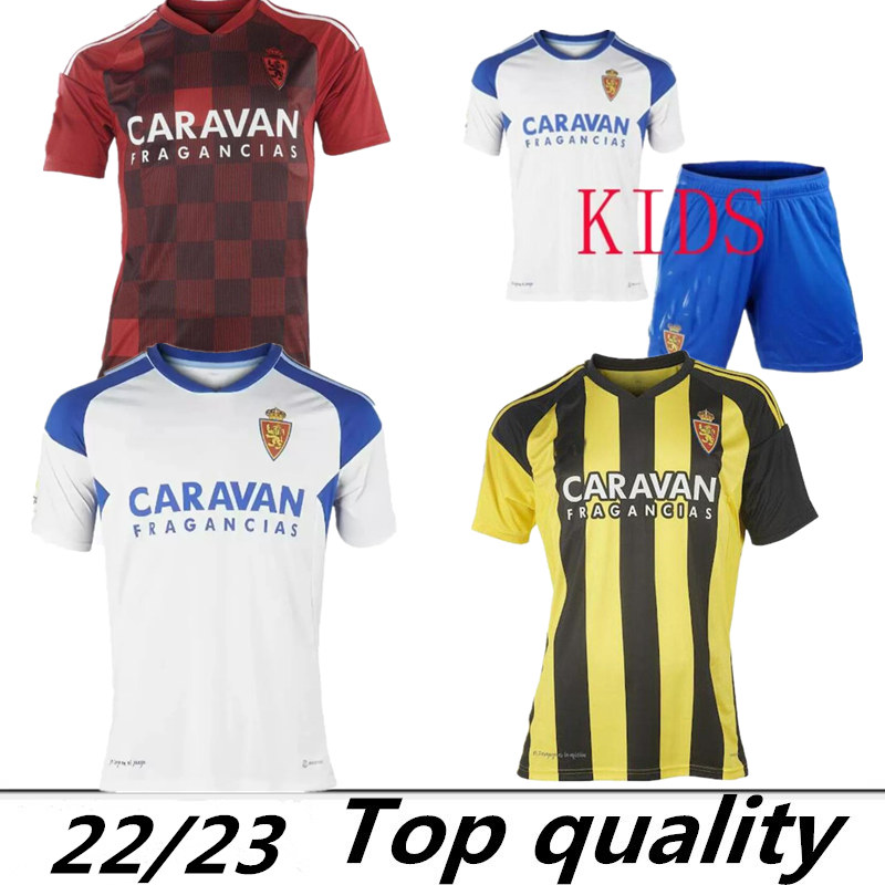 

22 23 Real Zaragoza FRAN GAMEZ Soccer jerseys 21 22 ZAPATER 2022 2023 JERSEY POMBO SHINJI KAGAWA Football shirts GUTI JAVI ROS KIDS L. SUAREZ camiseta de futbol home away