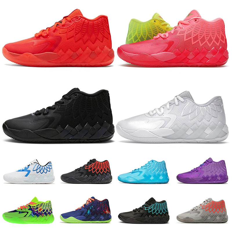Fashion Rick et Morty Lamelo Ball Shoe MB 01 Chaussures de basket pour hommes Rock Rock Red Queen City Buzz Black Blast Galaxy Sports Sneakers Tr
