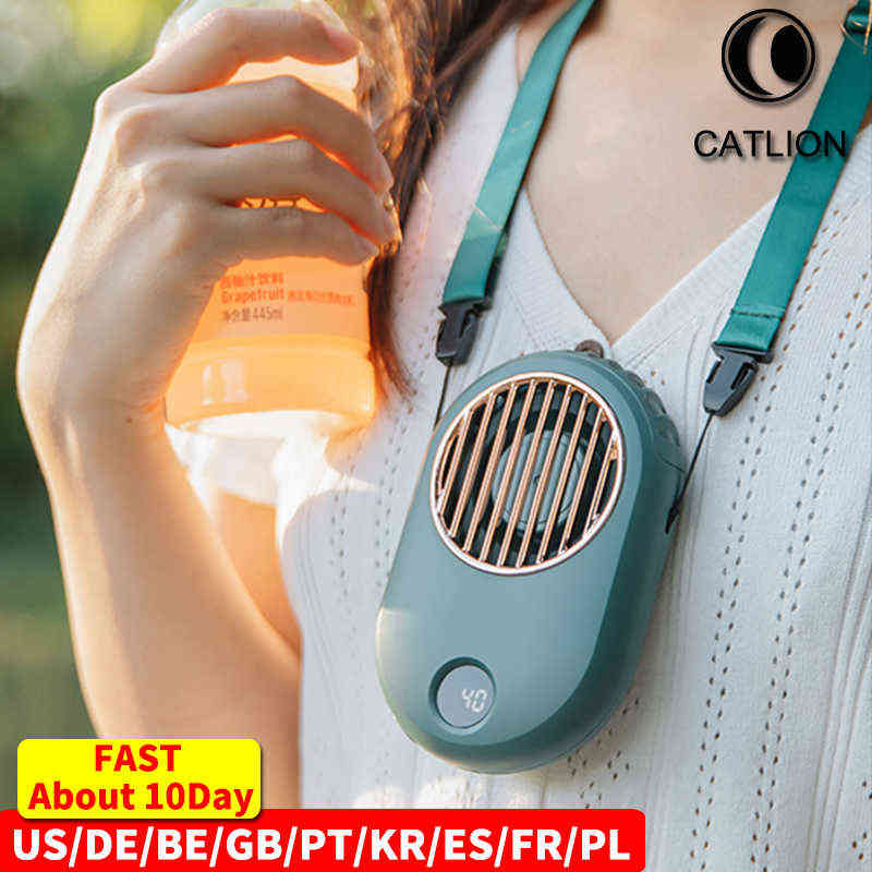 Electric Fans Fan Mini Portable Ventilador Hand Neck Fans Handheld Usb Rechargeable Folding Cooling Desk Small Hanging Air Conditioner Cooler T22-image-802574301