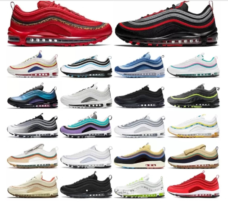 

Air 49 max 97 Running Shoes Men Women airmaxs 97s Sean Wotherspoon Triple Black White Silver Bullet South Beach Reflective Bred Mens Trainers Outdoor Sneakers, 19
