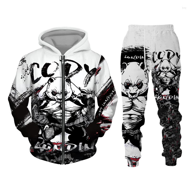 

Men' Tracksuits 3D Panda CODY Printed Hoodies And Sweatpants Sets Casual Male Pullover Sweatshirts Man Tracksuit Fashion Men' Clothing, 14730