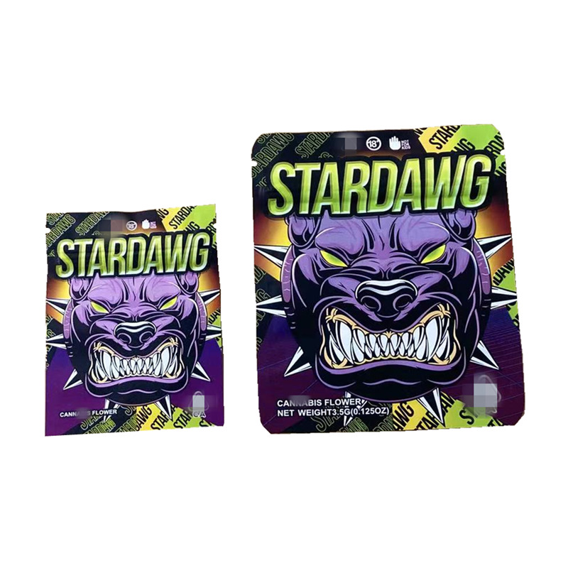 

stardawg mylar flower dry 3.5g packaging bags plastic storage package packing empty bag