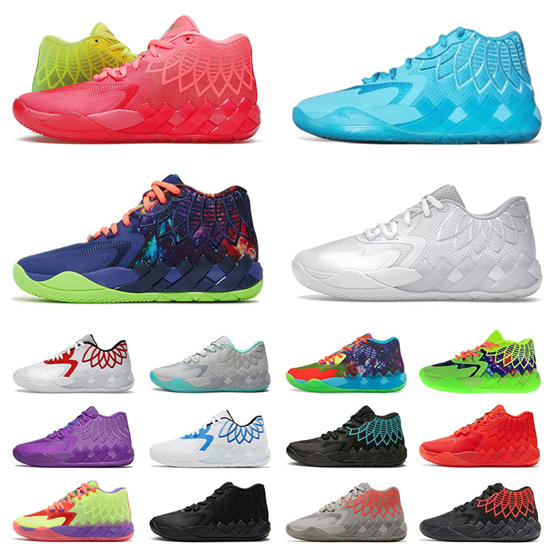 New Arrival Lamelo Ball Shoes Rick And Morty MB 01 Mens Basketball Queen City Rock Ridge Red Not From Here Triple Black Unc White Designer Sports