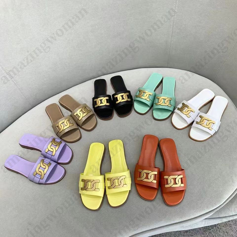 

Women Designer Sandals Slipper Shoes Slides Sandal Selling Slippers Metal Decoration Size 35-40 By Shoes, #4