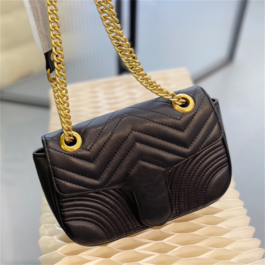 

Designer Shoulder Bags Classic 3 Size Handbag Cross body Real Marmont Tote bag leather With Serial Number High Quality Women Fashion Handbags, Box