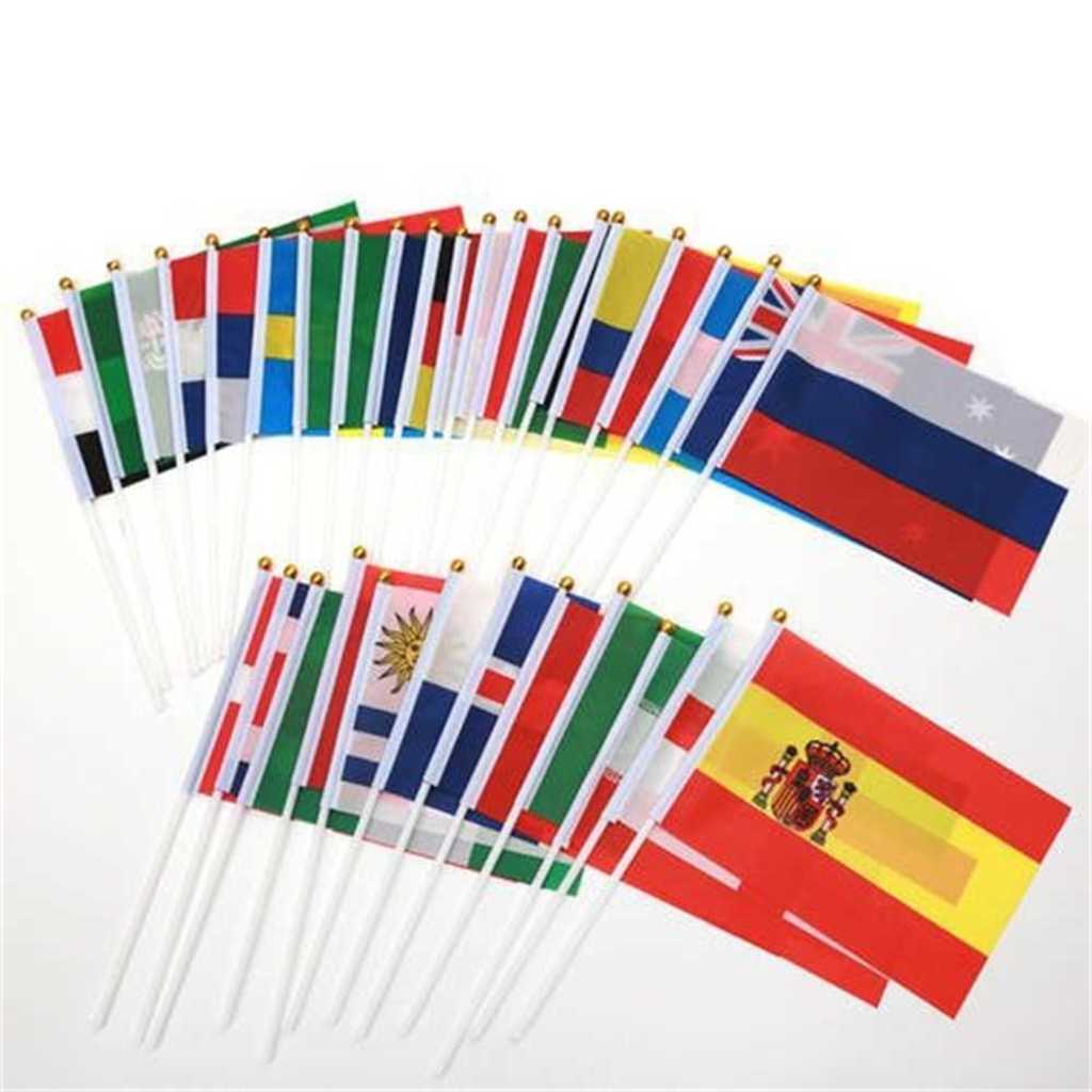 

2022 Qatar world cup Banner Flags 32 football country team hand signal flag soccer fans gifts USA Germany Brazil Portugal iran banners Cheer products T98KGV3