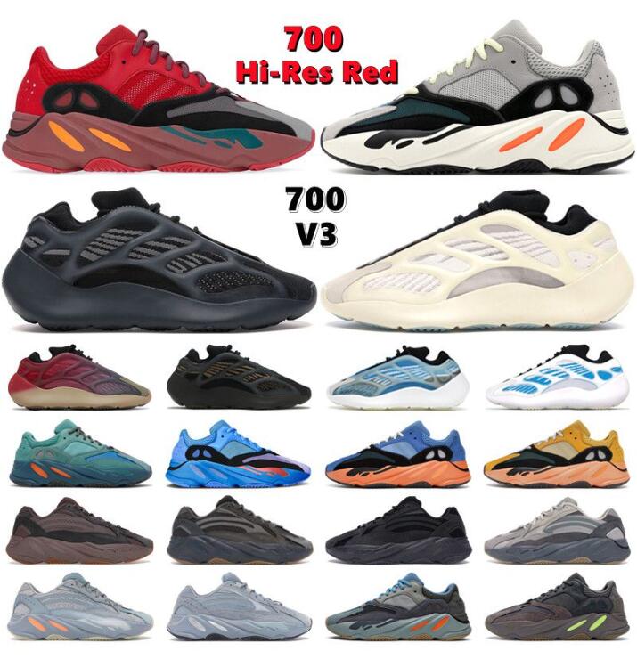 28color 2022 CEE Sandales Top Qualité 700 V2 Chaussures De Course Inertia 3M Réfléchissant Tephra Runner Gris Solide Utilitaire Noir Vanta Hommes