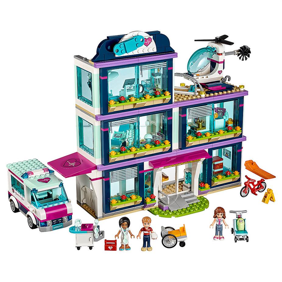 

2021 New 932pcs Bricks Blocks Thertlake Hospital Compatible Friends Friends Building Toys Fro Children Girl Gifts Model220t