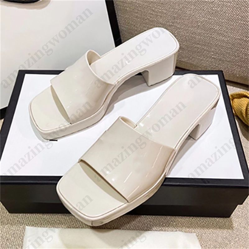 

Womens Designer Casual Sandals Platform Slipper Beach Slides Flip Flops Women Rubber Transparent Slipper Pink Green Candy Colors, Color3