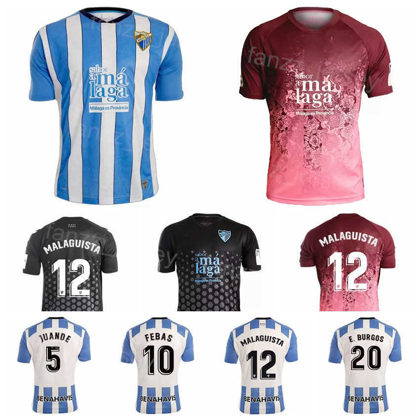 

2022-23 Club Malaga 24 CASTRO Soccer Jersey FC 22 RAMALHO 11 GALLAR 5 RIVAS 19 JOZABED 20 BURGOS 9 SOL 10 FEBAS 4 BUSTINZA 1 REINA Football Shirt Kits Black Red Blue Team, With patch