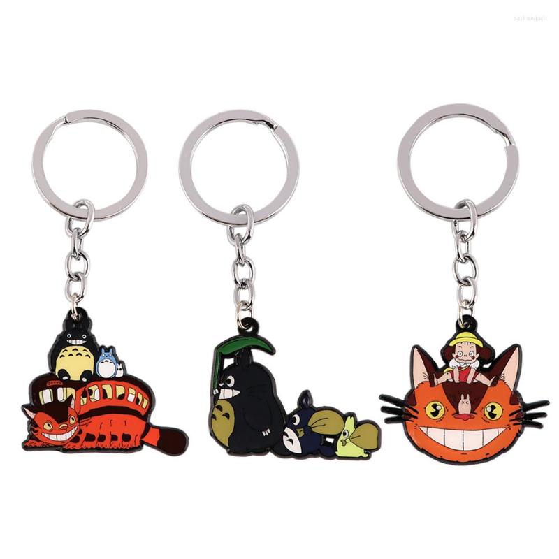 

Keychains PF1625 Anime Accessories Keyring Gifts Bus Cat Cute Stuff Keychain For Car Keys Holder Fashion Jewelry