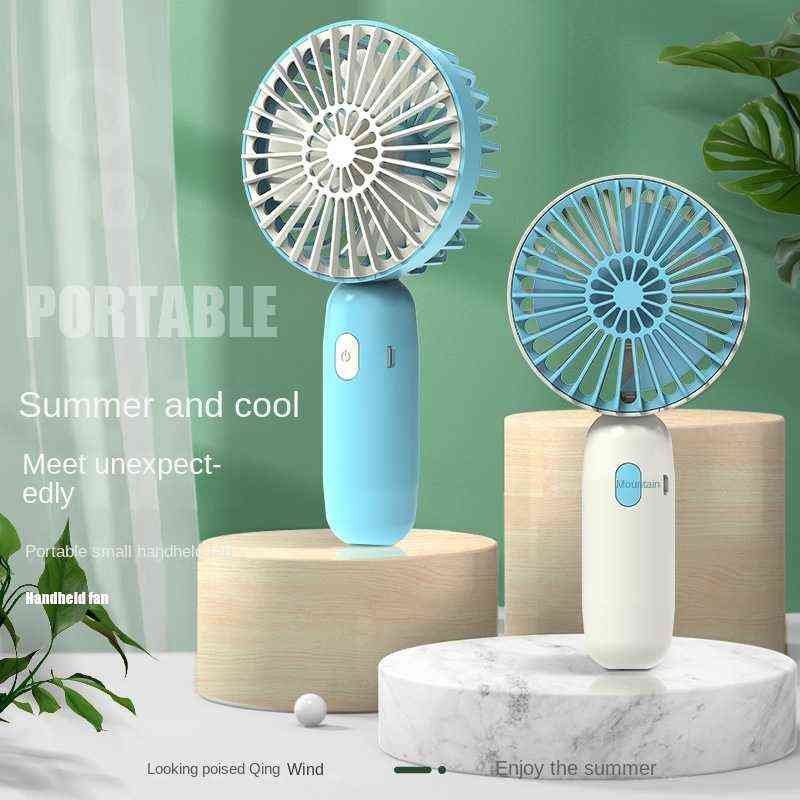 Electric Fans Handheld Fan Mini Student Office Desktop Classroom USB Rechargeable Small Fan Mute Dormitory Desktop Gale Fans T220907-image-802573971