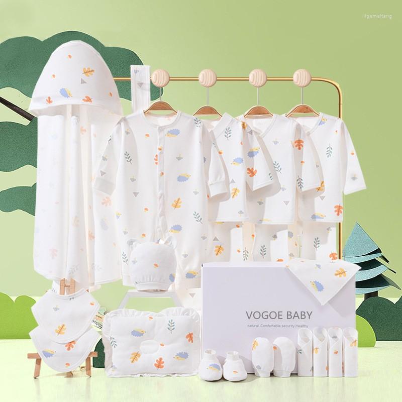 Ensembles de vêtements 20/22/24 pièces né ensemble de vêtements bébé cadeau pur coton costumes 0-6 mois enfants fille costume unisexe sans boîte