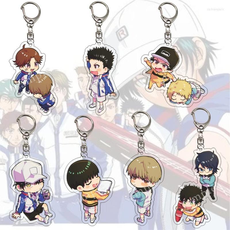 

Keychains Anime KeyChain Prince Of Tennis Men Key Chain For Women Ring Acrylic Keyring Party Ryoma Echizen Pendant Japan Cosplay Gift