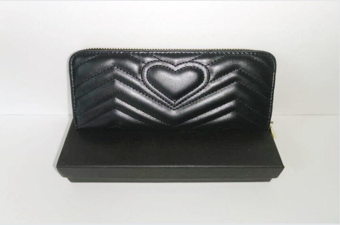 

2021 Classic Design zipper Purse two G Marmont Wallet Coin Purse Double Has, Black
