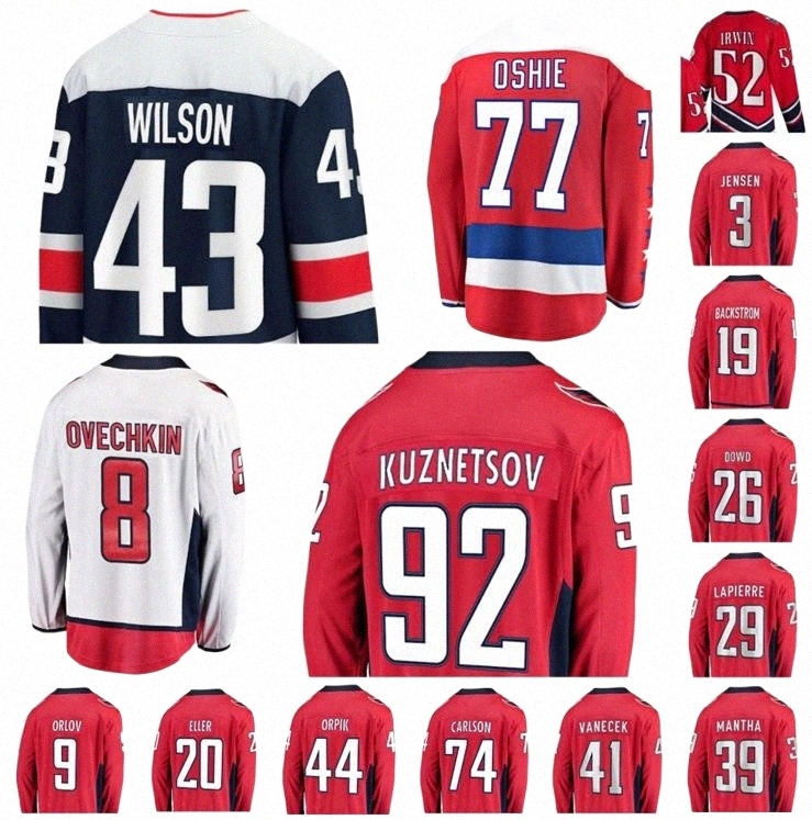 

Hockey Jerseys 2022 Washington Alex Ovechkin Hockey Jersey T.J. Oshie Evgeny Kuznetsov Nicklas Backstrom Tom Wilson Vitek Vanecek WSH Custom Stitched Men Women X4Cn#, Colour 14