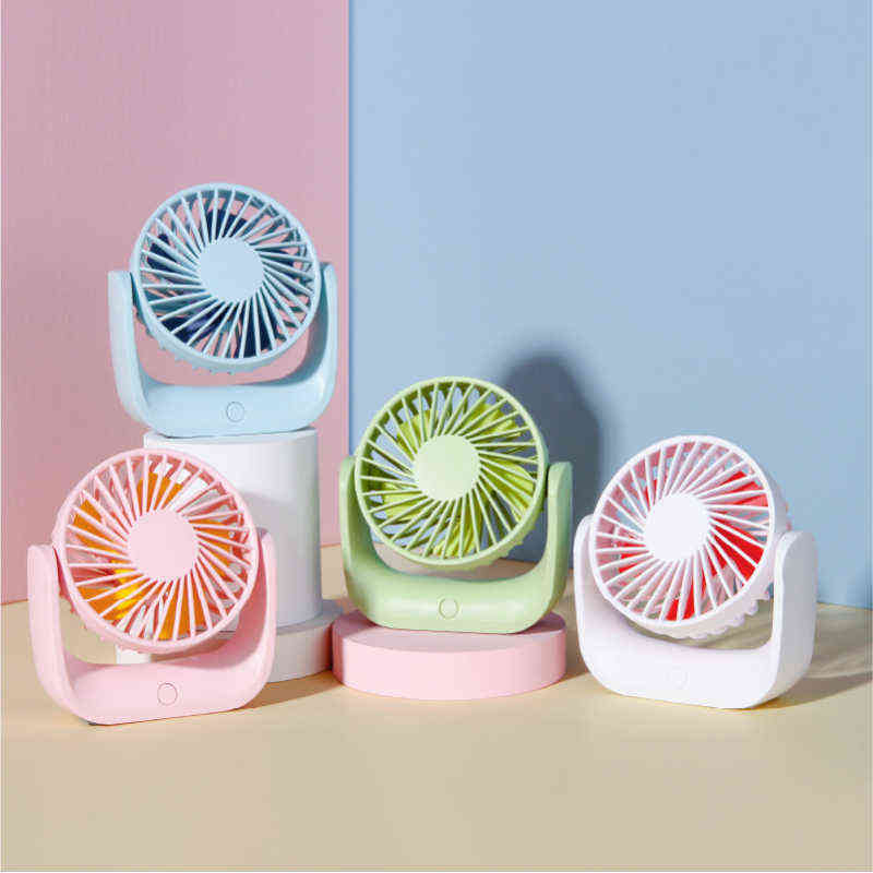 Electric Fans Desktop Portable Fan Color Large Wind Silent Bedroom Desktop Fan USB Rechargeable Mini Fan Student Dormitory T220907-image-802573439
