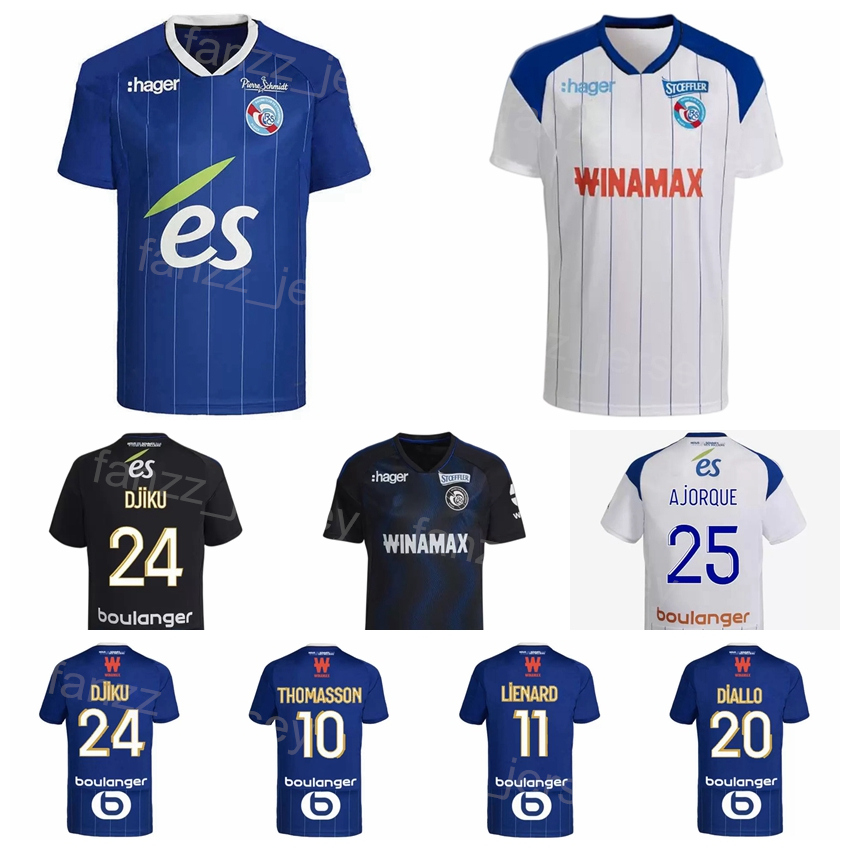 

Club 2022 2023 Strasbourg DIALLO Soccer Jersey Team DJIKU GAMEIRO SELS THOMASSON BELLEGARDE LIENARD PRCIC LE MARCHAND DELAINE AHOLOU AJORQUE Football Shirt Kits, Blue