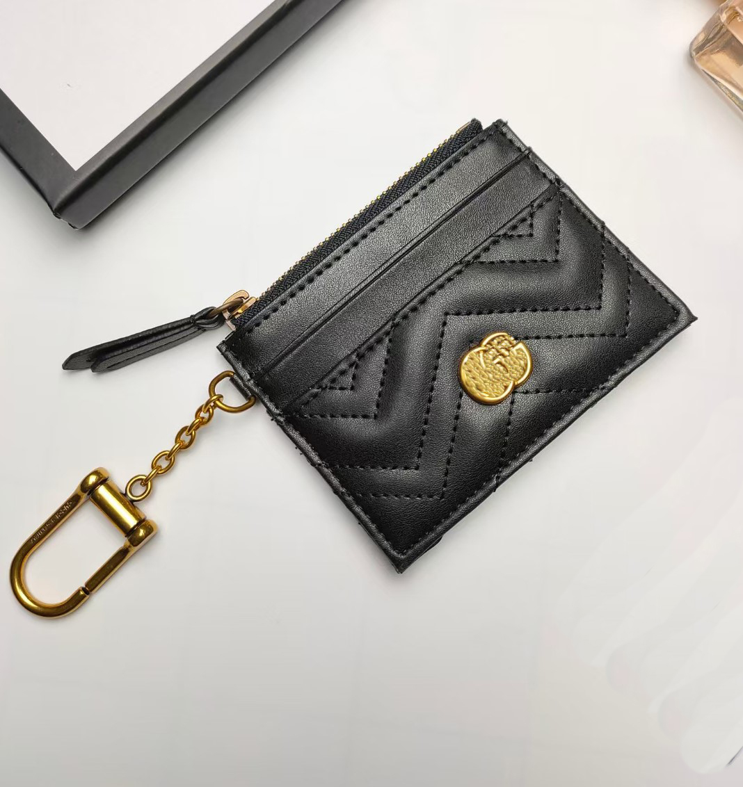 

22ss Designer Coin Purses Holder Men Womens Cards Holders Black Lambskin Mini Wallets Coin purse Leather Bag, Red g