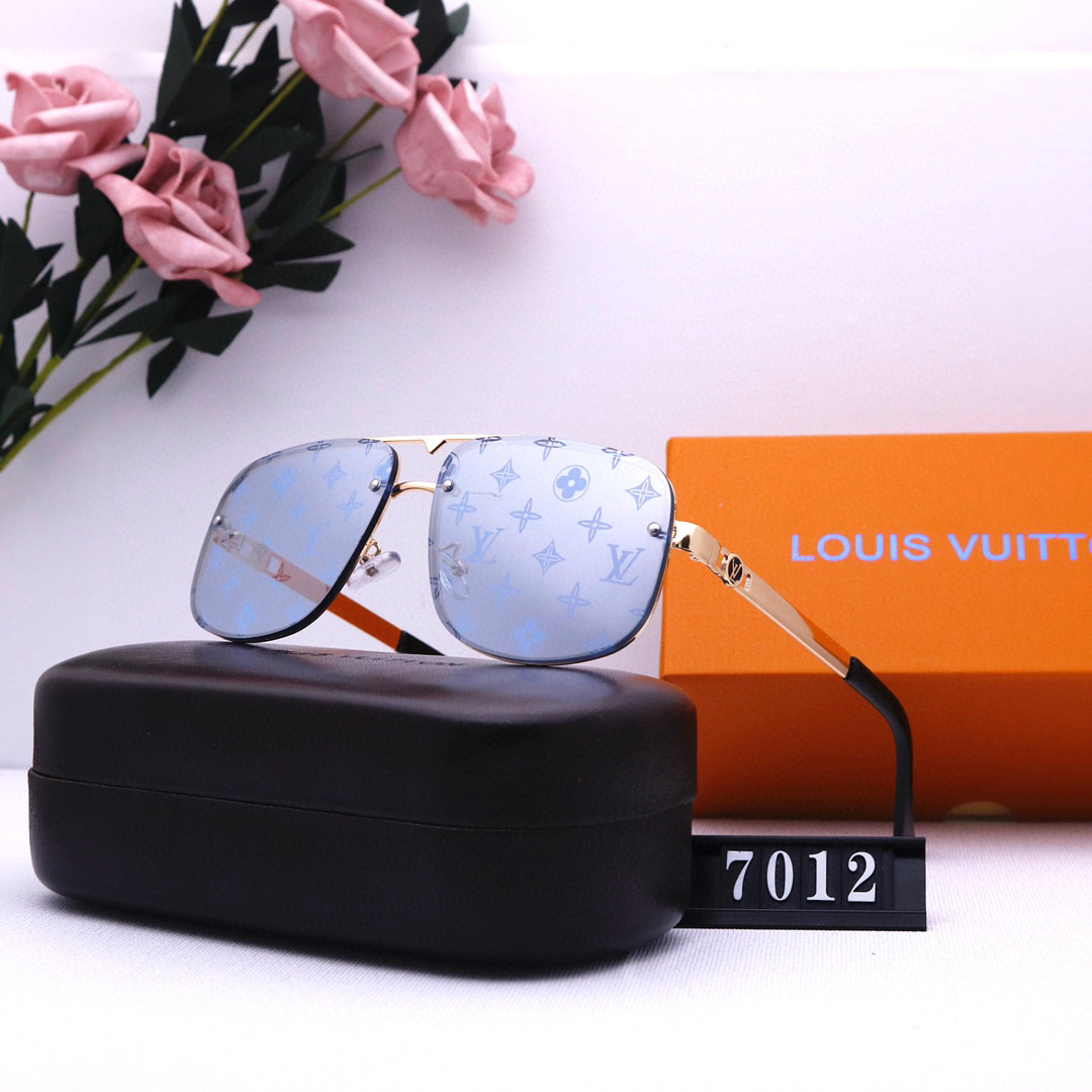 

Designer Sunglasses Men For Women Style Anti-ultraviolet Retro Shield Lens Plate Square One-piece Full Matte Frame With Box LV YSL Louis Vuitton Gucci