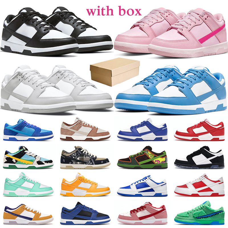 

with box Casual Shoes GAI men women White Black Panda Blue Raspberry SB UNC Coast Georgetown Grey Fog Green Glow Vintage Navy Sneakers, # 20