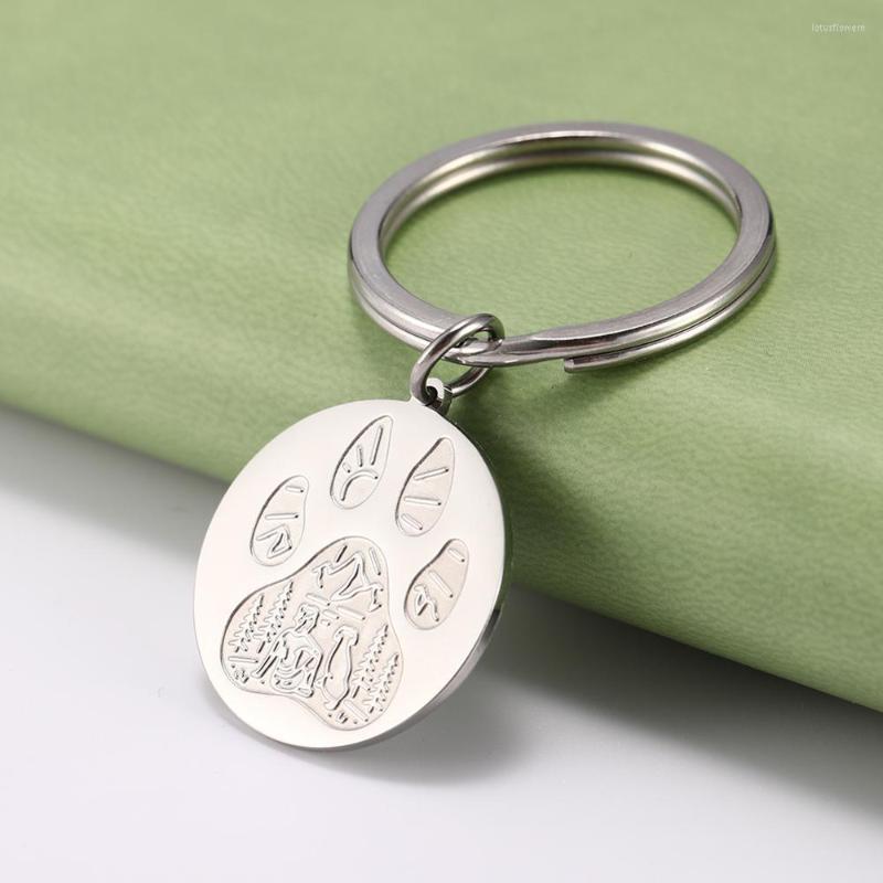 

Keychains My Shape Stainless Steel Dow Keyring Wolf Keychain Keyholder Jewelry
