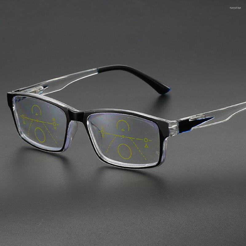 

Sunglasses High Hardness Anti-blue Progressive Far And Near Dual-Use Reading Glasses Light Rimless Square Frameless Presbyopic Or Business