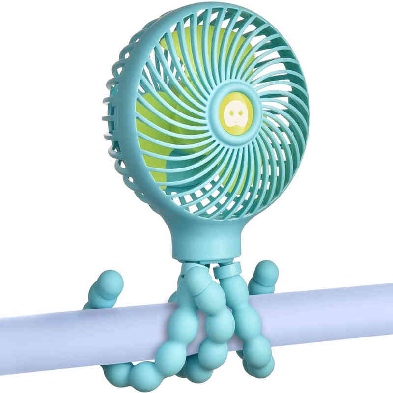 Electric Fans Portable MIni Stroller Fan Rechargeable Mute Handheld Personal USB Fan Car Seat Small Fan for Desk Stroller Car Rides T220907-image-800539599
