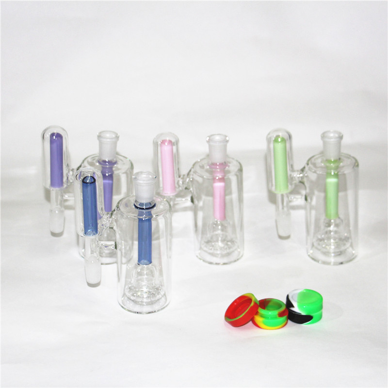 

hookahs 14mm Glass Ash Catchers With Glass Bowls 45 90 Degrees Ashcatcher Tire Percolators For Water Bongs Oil Dab Rigs