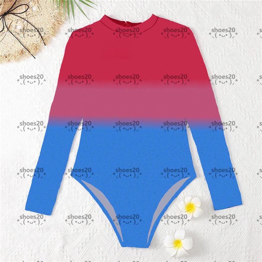 Maillots de bain à manches longues Hipster rembourrés de maillot de bain une pièce pour femmes de qualité pour femmes en plein air Bandage de lux