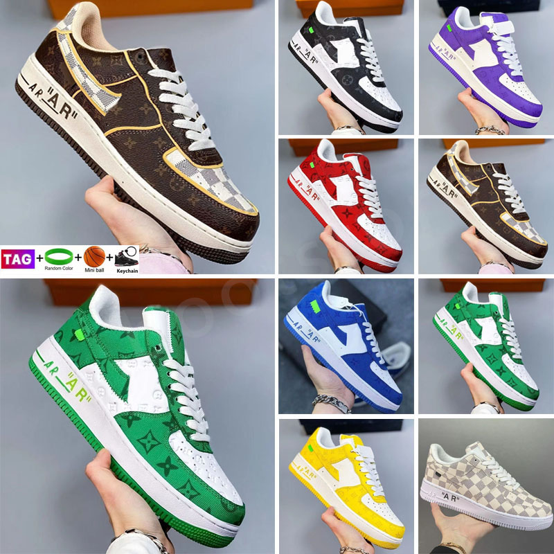 

2023 New airfor ce ones Running shoes Wear resistant Classical Men Women All White Black Low High 1 one Sports Sneakers EUR size 35-46 with logo, Color