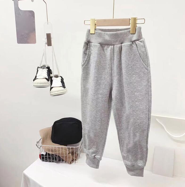 Kids Trousers Fashion Designer Pants for Boys Gilrs Sports Jogger Pants with Letters High Quality Child Clothing Black Gray-image-800817935
