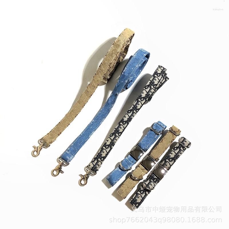 

Dog Collars Luxury Designer Nylon Pet Accessories Puppy And Leash Set Chihuahua Yorkshire Leads