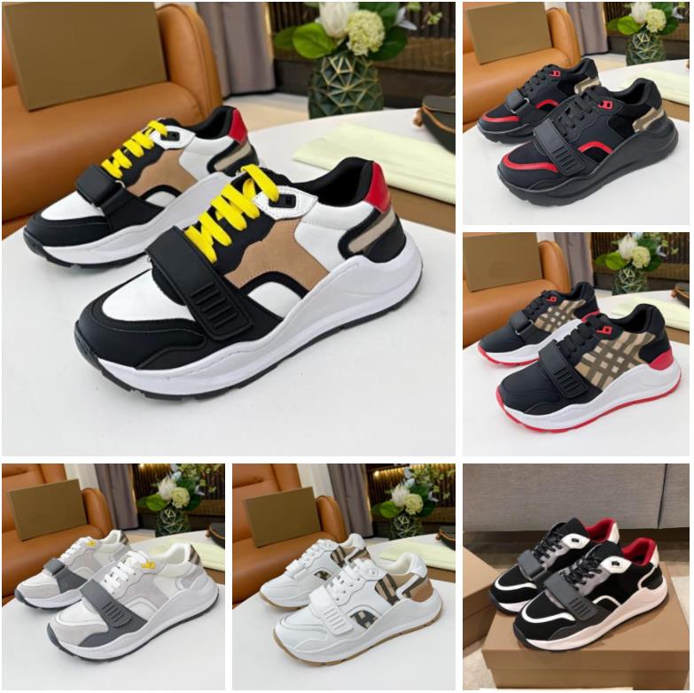 

Check Cotton Sneakers Luxury Designer Vintage Shoes Men Women Striped Shoes Lace-up Trainers Platform Casual Shoe, Color 22
