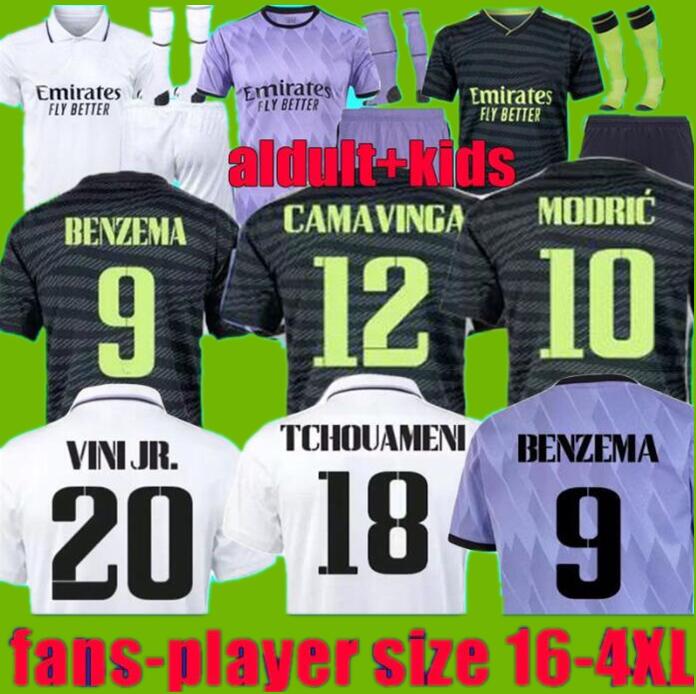 

22 23 BENZEMA Finals Real Madrids soccer jersey 2023 football shirt CAMAVINGA ALABA MODRIC Rudiger Valverde camiseta men kids 2022 uniforms VINI JR TCHOUAMENI, 20 21 t shirt