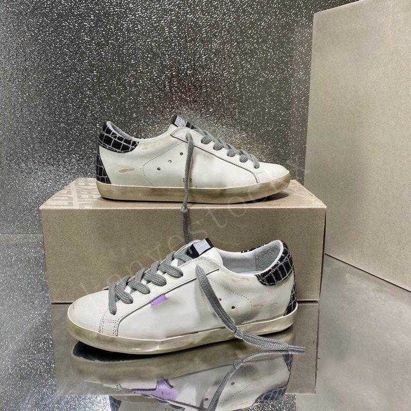 Top qualité Casual Chaussures Italie Marque Golden Sneakers Super Star luxe obn70 Dirtys Chaussure Sequin Classique Blanc Do-old Dirty Designer M